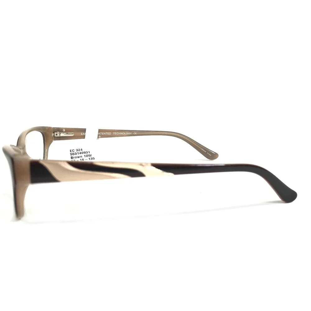 Easyclip Eyeglasses Frames MOD EC324 Brown Cat Eye Frames with Clip On Lenses